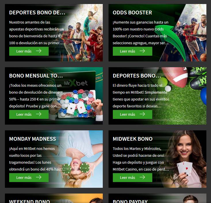 9 bonificaciones diferentes en el momento de escribir este artículo